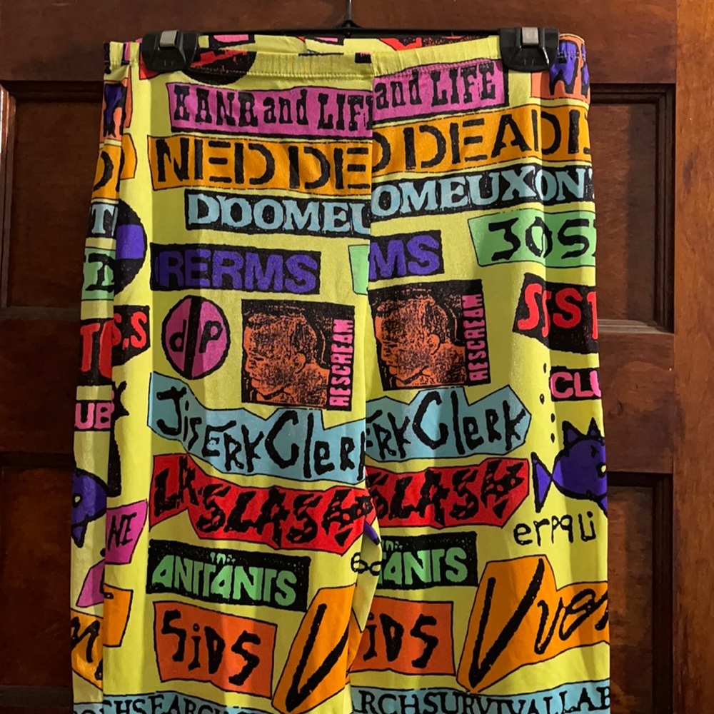 Vintage Stephen Sprouse punk/pop print leggings